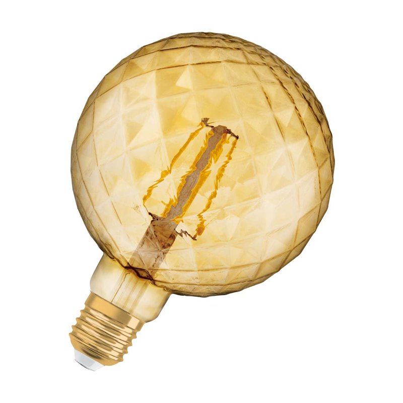 Image secondaire de Osram Vintage Edition 1906 Ampoule LED à Filament - Culot E27 - Forme Spéciale Globe Pinecone Or Ambrée - Blanc Chaud 2500K - 4,