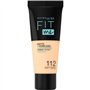 Maybelline New-York - Fond de teint Fluide Fit Me Matte & Poreless - Peaux normales à grasses - Teinte : 112 Soft Beige - 30 ml