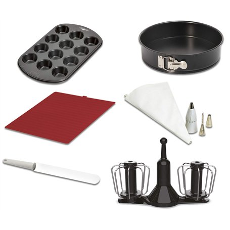 Moulinex XF389010 Kit Pâtisserie pour Robot Cuisine Companion 6 Accessoires Fouet Moules à Manqué et à Muffins Set de Poches à D