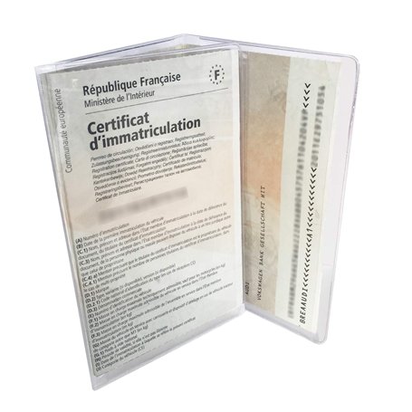 COLORPOP Étui Carte Grise, Pochette de Protection Transparente