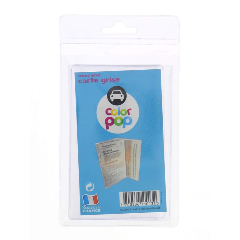 Image secondaire de COLORPOP Étui Carte Grise, Pochette de Protection Transparente