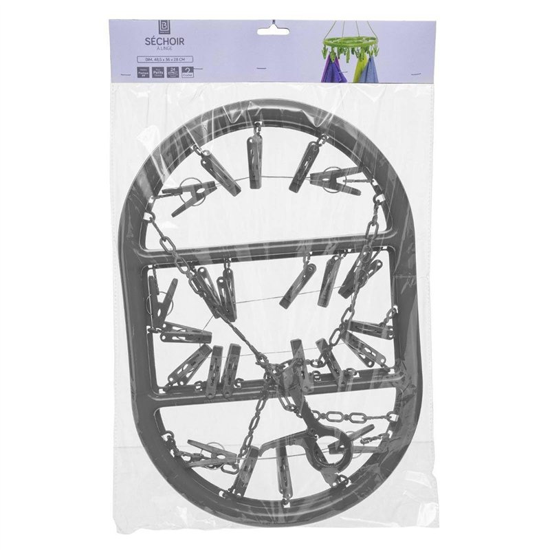 Image secondaire de 5five - séchoir à accrocher oval 24 pinces