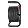 Velamp REEL-FR-40 Rallonge Prolongateur électrique 40 m avec enrouleur 4 Prises 16 A section 3G1,5 mm² + coupe-circuit. Noir et
