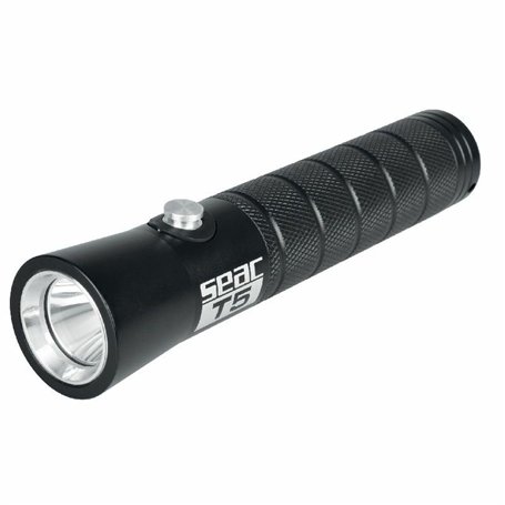 SEAC T5, Torche de plongée en Aluminium avec Verre Optique trempé, 300 Lumen, Cree XPG2 LED, Dimensions 14.4x3.2 mm