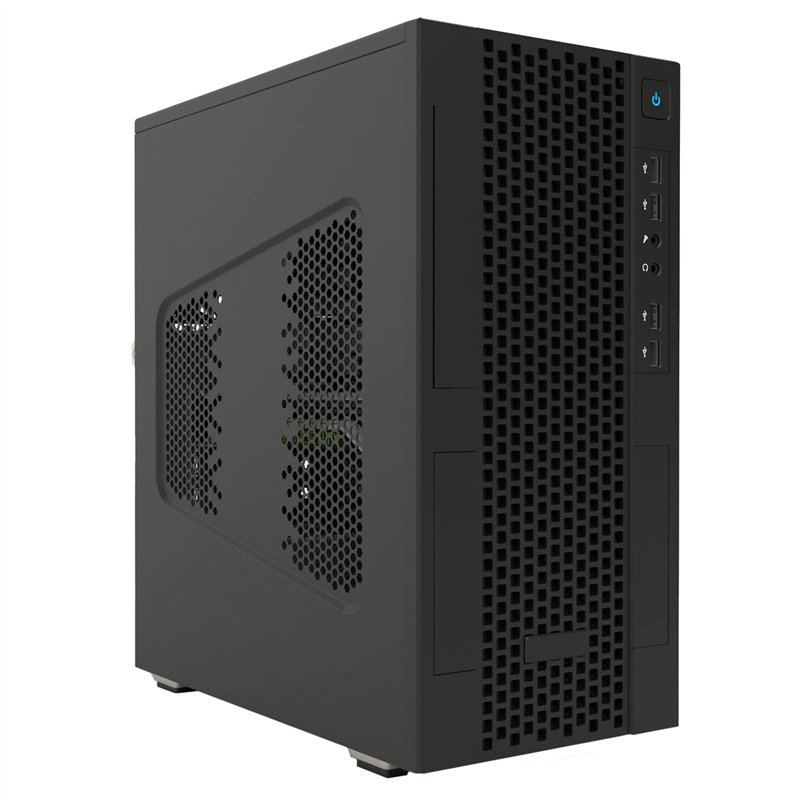 Image secondaire de Itek SMALLCOM-P Boîtier Mini Tour mATX, USB3, 2XUSB2, Type-C, Mesh, Noir