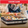 Tefal Plancha Electrique Maxi Plancha XXL 10/12 Personnes Plancha Intérieur Et Extérieur Inox CB690D12