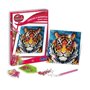 Sentosphère - 3902027 - Kit de Peinture Diamant - Tigre - Loisirs Créatifs - DIY pour Enfants et Adultes