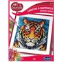 Sentosphère - 3902027 - Kit de Peinture Diamant - Tigre - Loisirs Créatifs - DIY pour Enfants et Adultes