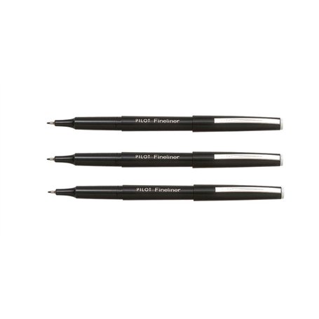 Pilot Lot de 3 Feutres extra fin Fineliner extra fin 0,4 mm noir