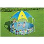 Bestway 56432 Piscine Steel Pro™ avec parasol Splash-in-shade ronde 244 x 51 cm