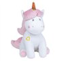 JEMINI 023755 Licorne Peluche +/- 24 cm Musicale et Lumineuse, Blanc Rose