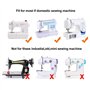 Machine à Coudre kit Pieds de Biche Multifonctionnel, 11pcs Machine à Coudre avec Pied à Pouleau, Pied à Fermeture Éclair pour M