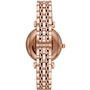 Emporio Armani Montre pour femmes, mouvement à deux aiguilles, boîtier en acier inoxydable or rose de 32 mm avec bracelet en aci