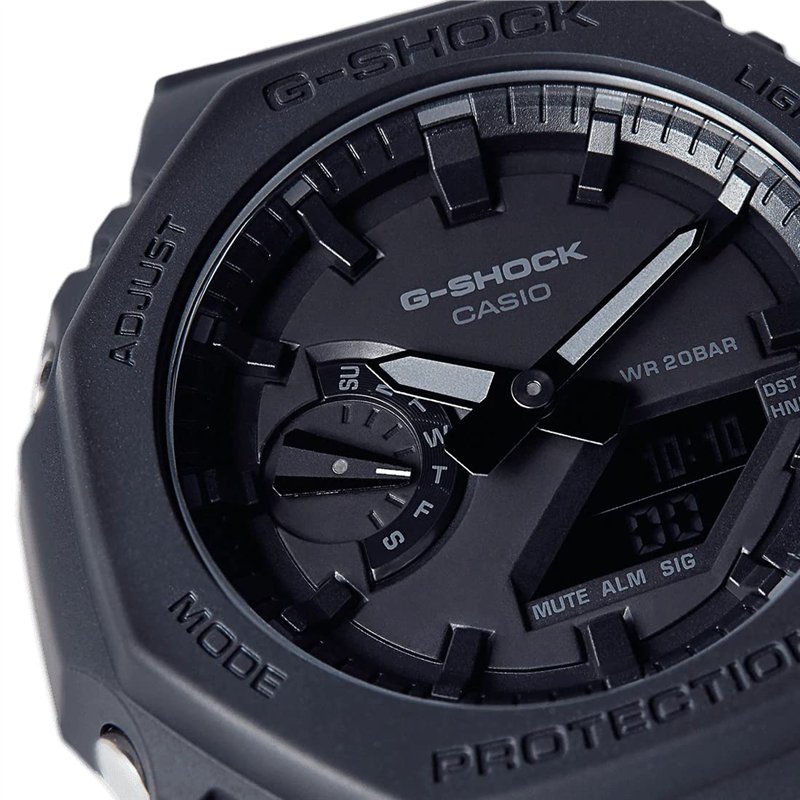 Image secondaire de Casio Montre Quartz Homme 45.40mm avec Cadran Noir analogique/numérique et Bracelet en Plastic/Resin Strap Noir GA-2100-1A1ER