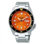 Seiko SRPD59K1 5 Sports Montre automatique pour homme avec cadran orange et maille acier