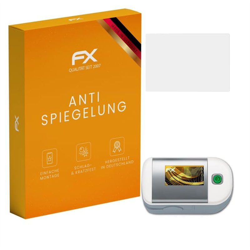 atFoliX Protecteur d'écran compatible avec Medisana PM 100 Film Protection d'écran, antiréfléchissant et absorbant les chocs FX