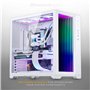 Magniumgear Neo Qube 2 IM, Double Chambre ATX Mid-Tower, Digital-RGB Infinity Mirror Front Panel, Tempered Glass Panels, Blanc