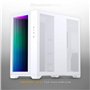 Magniumgear Neo Qube 2 IM, Double Chambre ATX Mid-Tower, Digital-RGB Infinity Mirror Front Panel, Tempered Glass Panels, Blanc