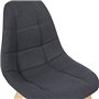 IDMarket - Lot de 4 chaises scandinaves Gaby Grises en Tissu pour Salle à Manger
