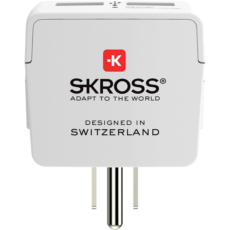 Image secondaire de SKROSS - 1.500281 | Europe to USA USB | Adaptateur de Voyage Europe vers USA, 2 USB 5V/2.4A - Tension et Puissance 100V - 1500 W