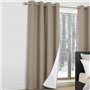 IDMarket - Lot de 2 rideaux thermiques taupe 135x240 cm