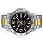 Casio MTP-VD01SG-1BV Men's Enticer Two Tone Stainless Steel Black Dial Casual Analog Sporty Watch