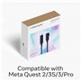 Câble Link pour Meta Quest — Compatible avec Meta Quest 3/3S/2/Pro — 5 mètres — Câble à fibre optique premium — Accès aux jeux V