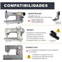 La Canilla ® - Pied de biche en téflon pour machines à coudre industrielles Juki Brother Consew Alfa pour tissus en cuir, jeans,