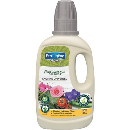 FERTILIGENE NATUREN POEUN4 - Engrais Liquide Performance Organics Universel UAB 400 ml -Résultats dès 1 semaine -Plantes ornemen