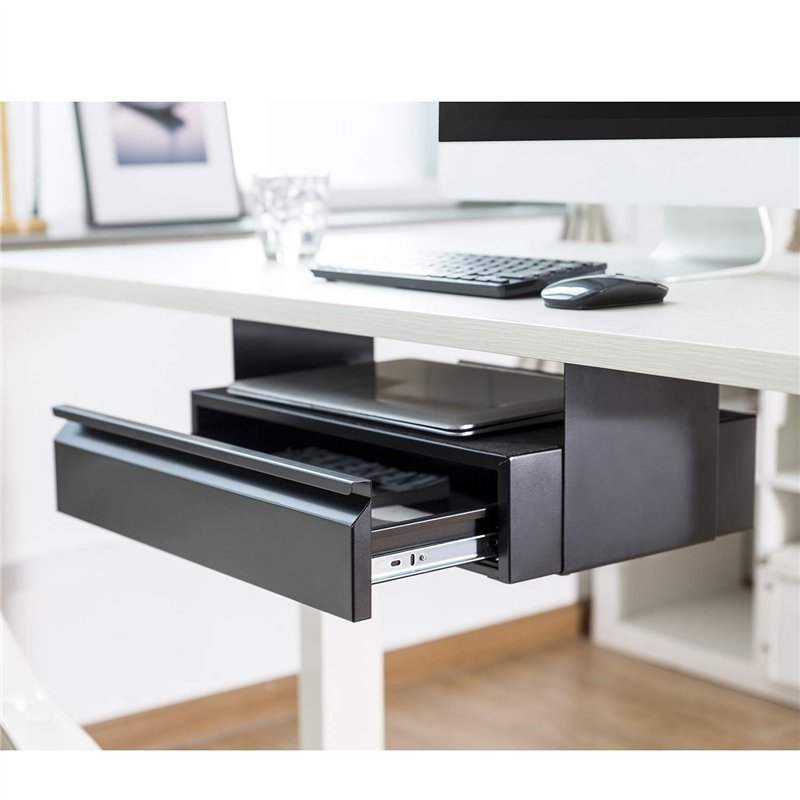 Image secondaire de Maclean MC-875 Tiroir sous Table avec étagère jusqu'à Max. Base de 5 kg sous Le tiroir Suspendu du Support de Bureau