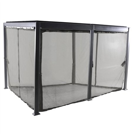 Hespéride - Moustiquaire pour pergola Avila Graphite (6 Rideaux)