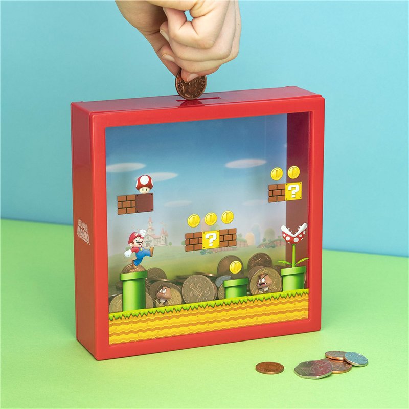 Image secondaire de Super Mario Tirelire Marchandise Nintendo Officielle, Tirelire pour Économies, Cadeau pour Fans Mario Bros, 18cm (7