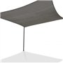 IDMarket - Voile d'ombrage rectangulaire 4x6 M Gris