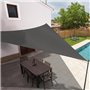 IDMarket - Voile d'ombrage Triangulaire 5x5x5 M Gris