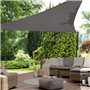 IDMarket - Voile d'ombrage Triangulaire 5x5x5 M Gris