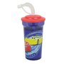FUN HOUSE 005768 gobelet avec paille CARS, Clair