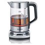 SEVERIN Bouilloire Eau & Thé en Verre Programmable, 1,7L, 3 000W, Levée Automatique du Filtre, Minuterie, Affichage LED, WK 3422