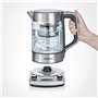 SEVERIN Bouilloire Eau & Thé en Verre Programmable, 1,7L, 3 000W, Levée Automatique du Filtre, Minuterie, Affichage LED, WK 3422