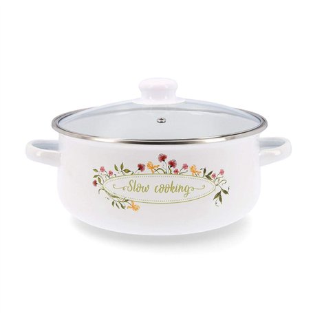 Quid Memory Casserole en acier émaillé 24 cm - 570 cl Blanc