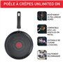 Tefal Poêle à crêpe 28 cm, Induction, Revêtement antiadhésif résistant aux rayures, Fonction Thermo-Signal, Fabriqué en France,