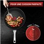 Tefal Poêle à crêpe 28 cm, Induction, Revêtement antiadhésif résistant aux rayures, Fonction Thermo-Signal, Fabriqué en France,