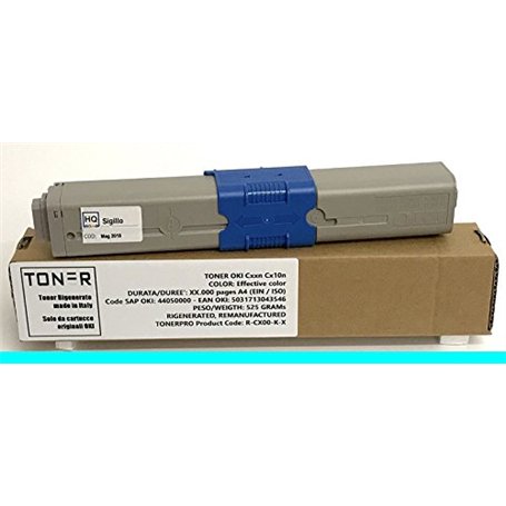 Toner OKI C332dn MC363dn - Cyan - 3000 pages - Code OKI 46508711 - EAN 5031713067344 - Régénéré Made in Italy