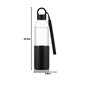 Bodum 12053-01B MELIOR Gourde à emporter en verre, manchon silicone couleur, bouchon à vis, 0.5 l Noir