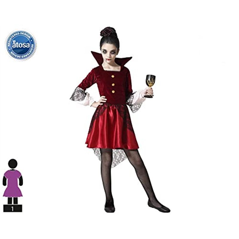 Image secondaire de Atosa déguisement enfant fille vampire rouge 7 a 9 años