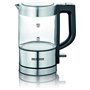 SEVERIN Bouilloire en Verre 0,5L, 1 100 W, sans BPA, Filtre Anticalcaire Amovible, Ouverture à une main, Socle 360°, WK 3472, Ac