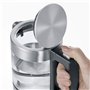 SEVERIN Bouilloire en Verre 0,5L, 1 100 W, sans BPA, Filtre Anticalcaire Amovible, Ouverture à une main, Socle 360°, WK 3472, Ac