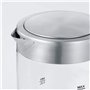 SEVERIN Bouilloire en Verre 0,5L, 1 100 W, sans BPA, Filtre Anticalcaire Amovible, Ouverture à une main, Socle 360°, WK 3472, Ac