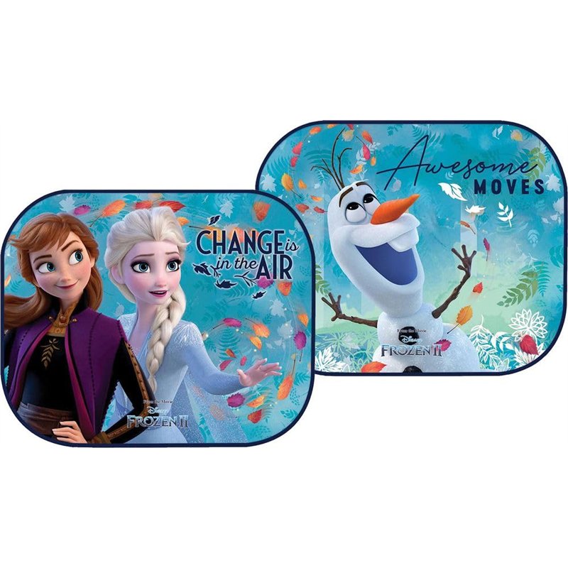 TataWay - Pare-Soleil Voiture Disney La Reine des Neiges II, Protection UV, Graphismes Disney Elsa Anna Olaf, 35L x 44H cm, Poly