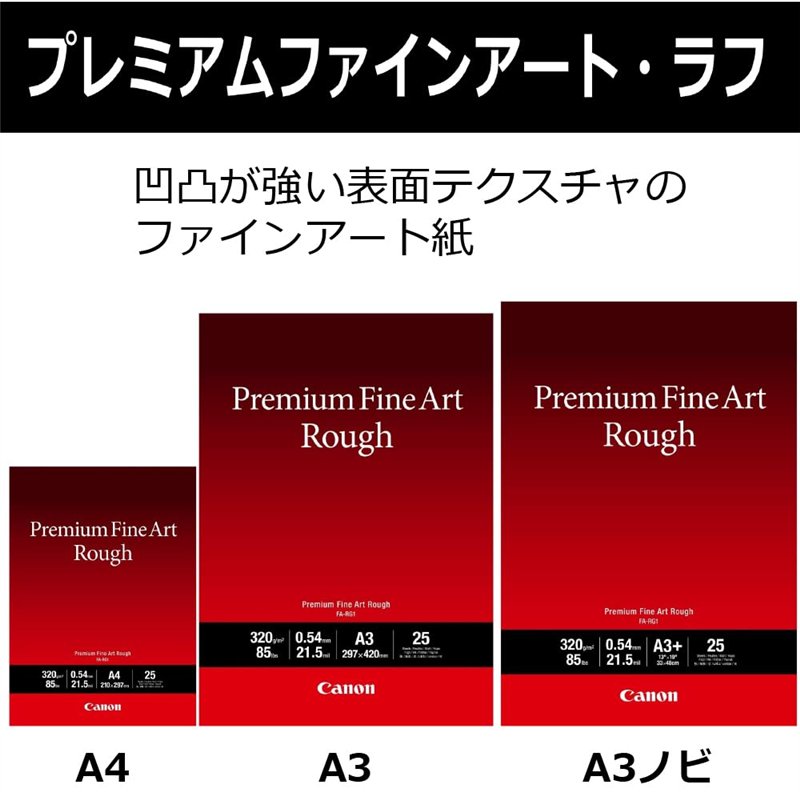 Image secondaire de Canon Premium FA-RG1 - Brute - 21,5 Millièmes de Pouce - A4 (210 x 297 mm) - 320 g/mètre carré - 25 Feuille(s) Papier pour Beaux
