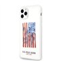 U.S. Polo ASSN Coque rigide pour iPhone 11 Pro Motif drapeau américain Blanc